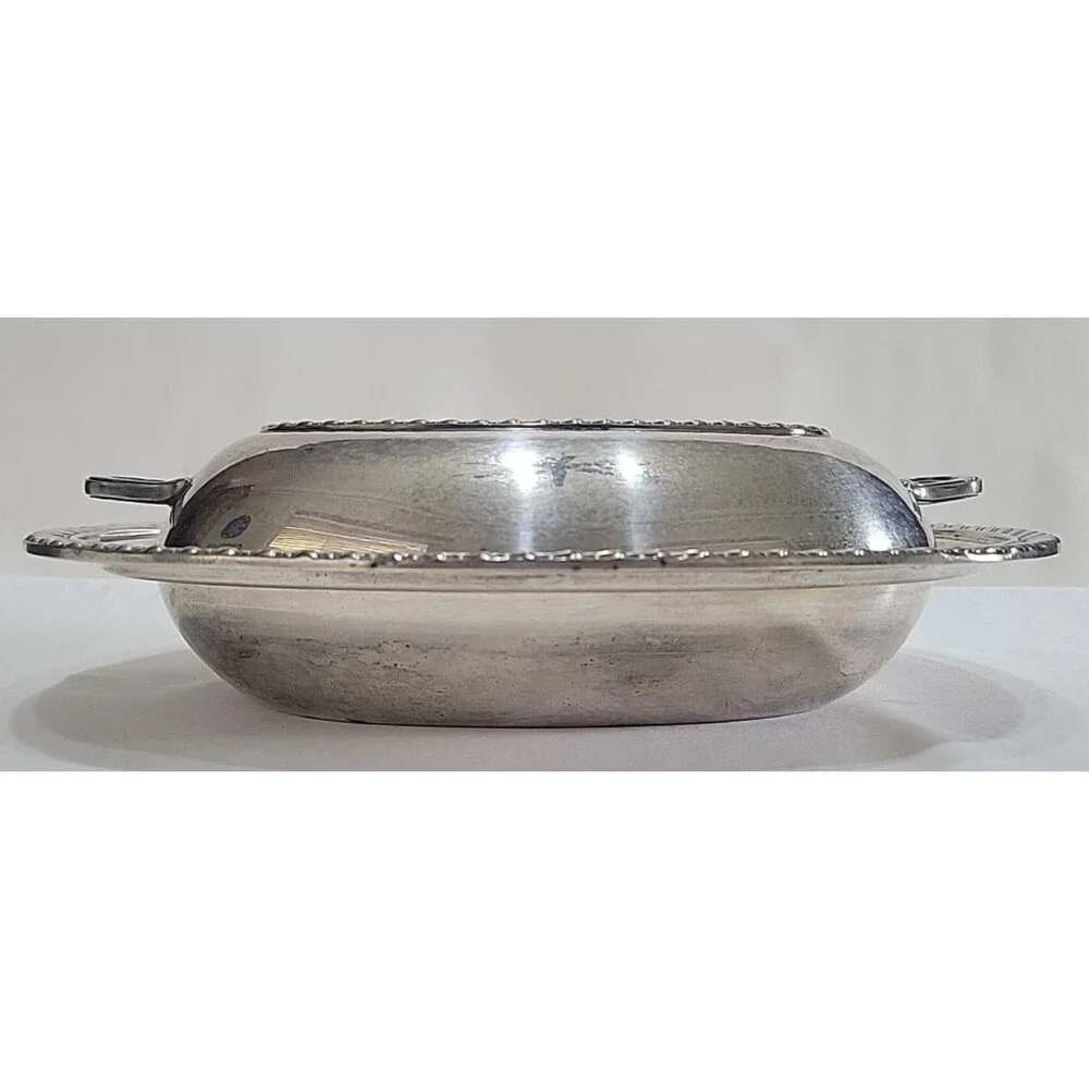 Vintage Viking EPNS Yorkshire Covered Serving Dish Silverplate V101 Oval 12